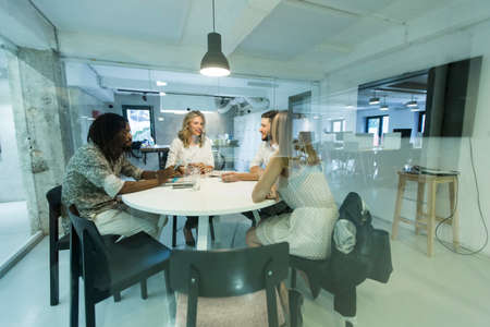 Young people in the officeの写真素材