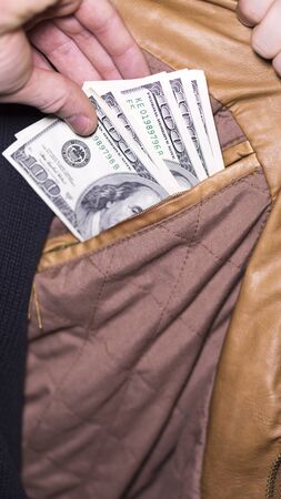Money in the pocketの写真素材