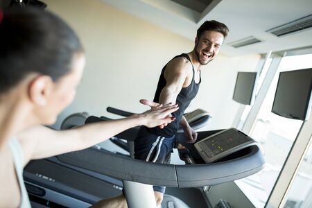 Young people in the gym