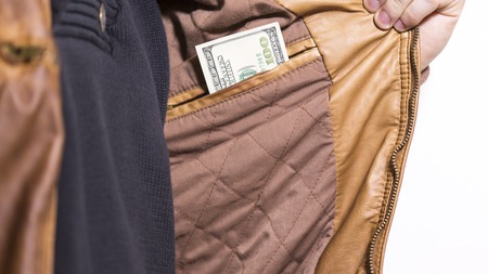 Money in the pocketの写真素材
