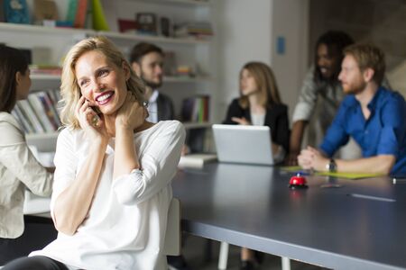 Young people in the officeの写真素材