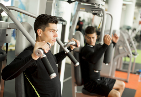 Young man in the gym