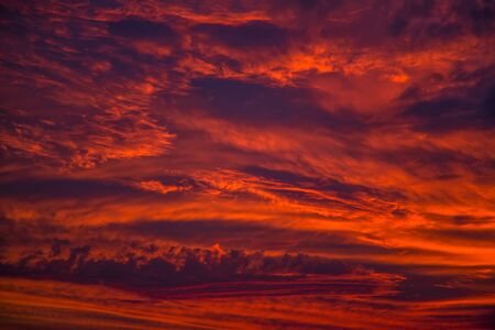 Red skyの写真素材