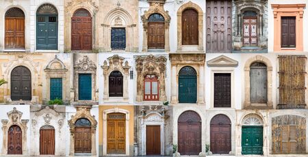 Old doors from Bari, Italyの写真素材