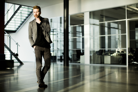 Young man in the officeの写真素材