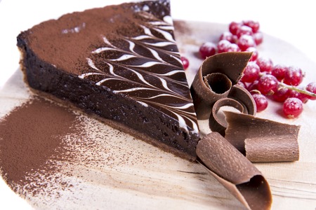 Chocolate tart cakeの写真素材