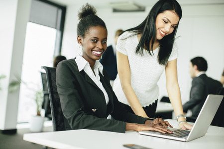 Young women working in the officeの写真素材