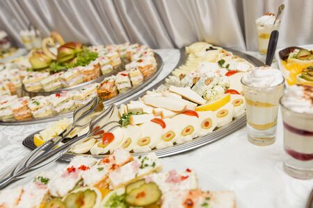 Various food on the tableの写真素材