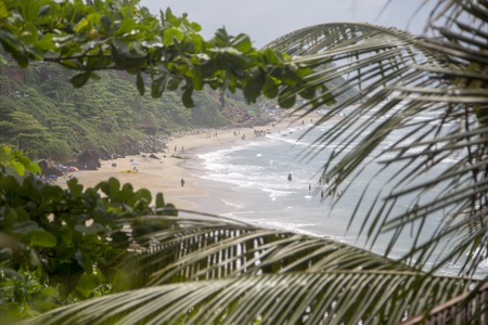Varkala beach in Kerala state, Indiaの写真素材