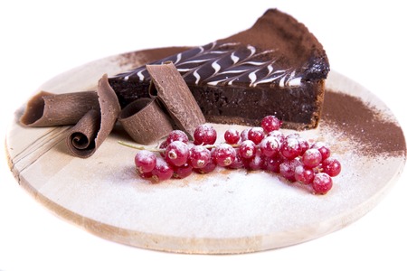 Chocolate tart cakeの写真素材