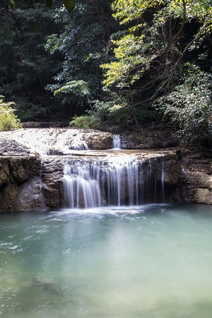 Erawan waterfalls in thailand