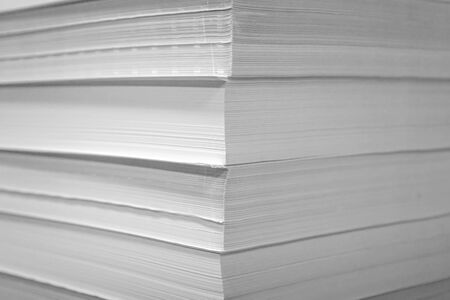 A pile of white paper