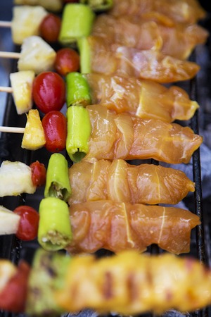 Meat on the grillの写真素材