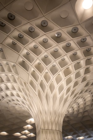 MUMBAI, INDIA - OCTOBER 19, 2015 : Detail from Chhatrapati Shivaji International Airport in Mumbai, India. It is one of the two airports in India to have implemented Airport Collaborative Decision Making  to ensure timely takeoffs and landings.のeditorial素材
