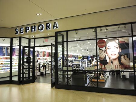 ALBERTA, CANADA - SEPTEMBER 23, 2014:  Sephora is a French brand and chain of cosmetics stores...