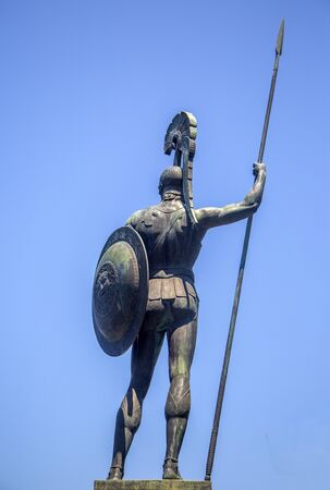 Achilleion statue at Corfu, Greeceのeditorial素材