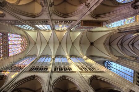 COLOGNE, GERMANY - FEBRUARY 28, 2015: Detail of Cologne Cathedral in Germany. At 1995 cathedral was designated as UNESCO World Heritage Site.のeditorial素材