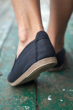 Pair of shoes outdoors