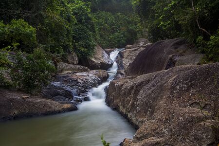 Water stream at the Ko Pha Ngan in Thailandの写真素材