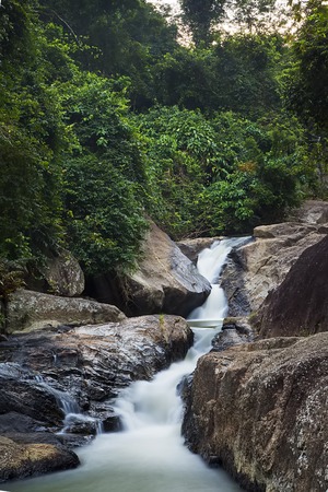 Water stream at the Ko Pha Ngan in Thailandの写真素材