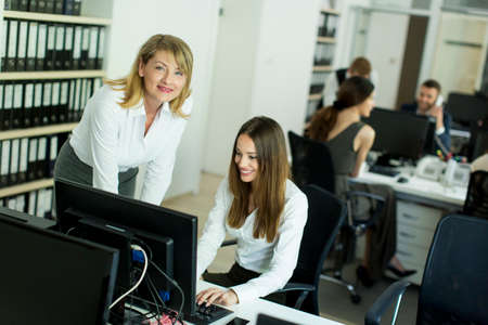 View of the people working at the officeの写真素材