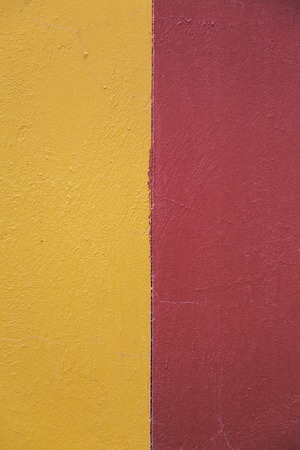 Closeup of the wall painted with two colorsの写真素材