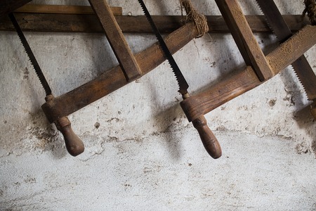 Close view of the detail of the sawの写真素材