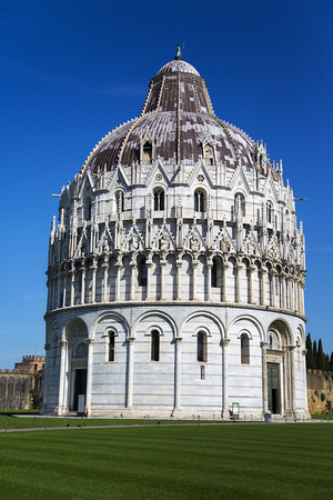 View at Pisa Baptistry in Italyの写真素材
