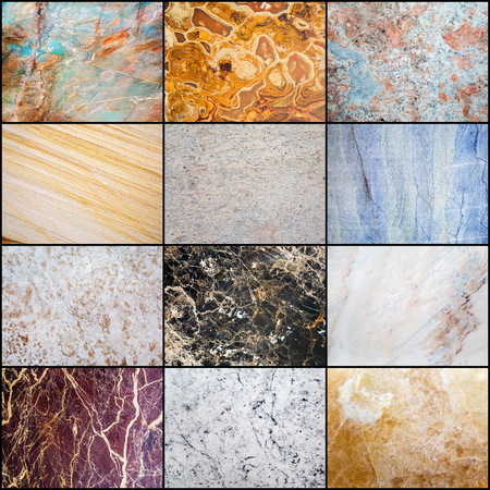 Collage of the grunge stone background, surface of the marbleの写真素材