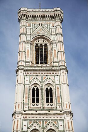 Detail of the Cattedrale di Santa Maria del Fiore in Florence, Italyの写真素材