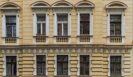 Detail of the traditional windows from Prague, Czech Republic