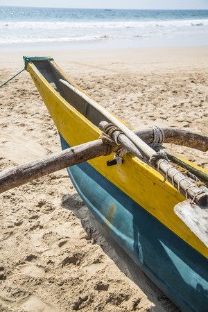 Traditional Sri Lankan fishing boatの写真素材
