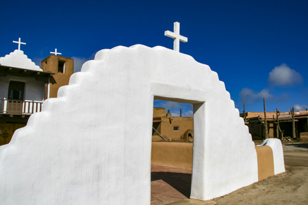 San Geronimo Chapel in Taos Pueblo, USAの写真素材