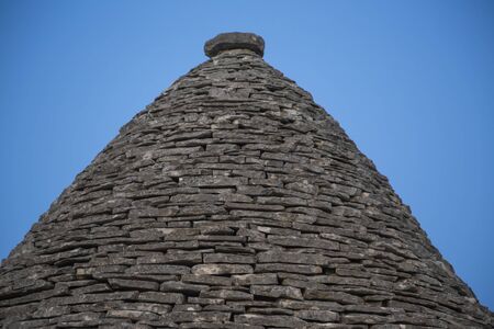 Roof on the house in Alberobello, Italyの写真素材