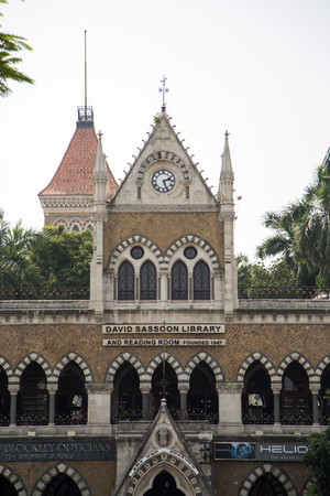 MUMBAI, INDIA - OCTOBER 9, 2015: Building of David Sassoon Library in Mumbai, India. This  famous library and heritage structure was completed in 1870.のeditorial素材