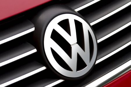 BELGRADE, SERBIA, APRIL 23, 2014 : Volkswagen is a German car manufacturer headquartered in Wolfsburg, Germany. Established in 1937, Volkswagen is the top-selling of the Volkswagen Group.のeditorial素材