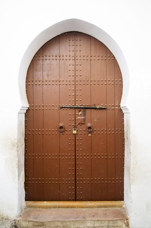 Entrance on the building in Fez, Moroccoの写真素材