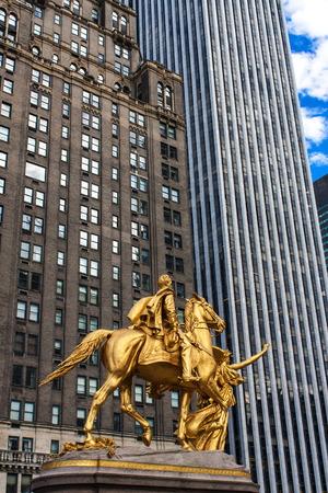 General William Tecumseh Sherman Monument in New York Cityのeditorial素材