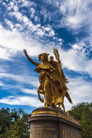 General William Tecumseh Sherman Monument in New York Cityのeditorial素材