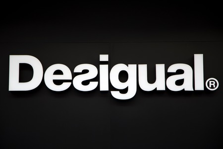 PISA, ITALY - MAJ 28, 2016: Detail of the Desigual shop in Pisa, Italy. Desigual is a casual clothing brand founded at 1984 in Barcelona, Spainのeditorial素材