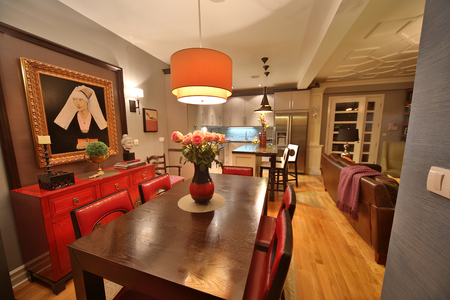 BELGRADE, SERBIA - MARCH 14, 2015: Detail of the luxury interior of the apartment.のeditorial素材