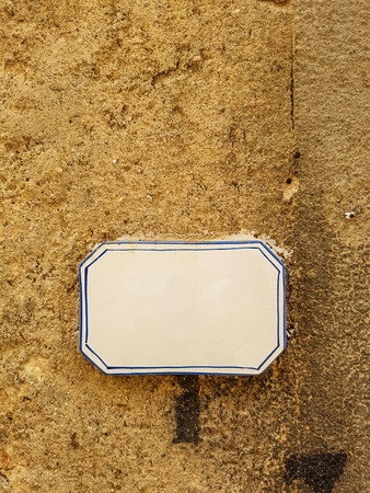 View at the empty street signの写真素材