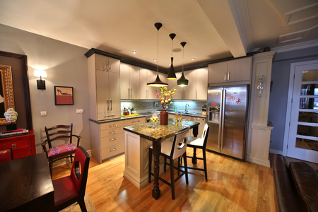 BELGRADE, SERBIA - MARCH 14, 2015: Detail of the luxury interior of the apartment.のeditorial素材