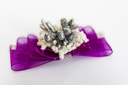 Closeup of the single small wedding decorationの写真素材