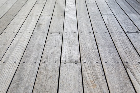 Close view of the wooden planks nailed downの写真素材