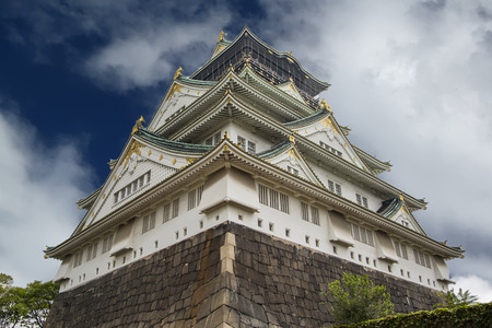 View at the Osaka castle in Japanのeditorial素材