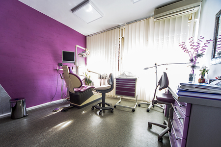 View at equipment in the modern dentist officeの写真素材