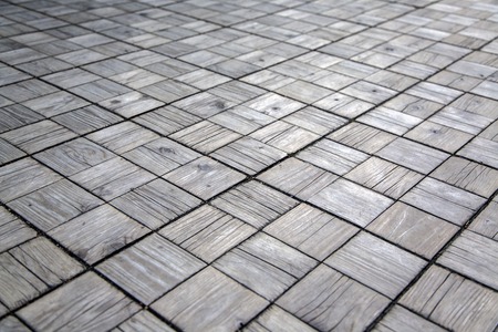 Close up view at square wooden textureの写真素材