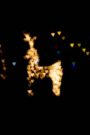 Glowing defocused christmas and new year lightsの写真素材