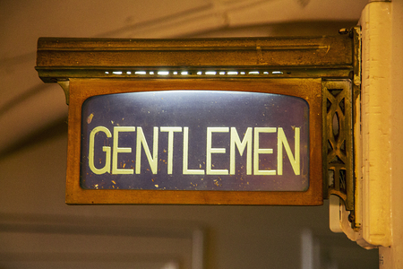 Gentlemen Toilet Sign in Hikawa Maruの写真素材
